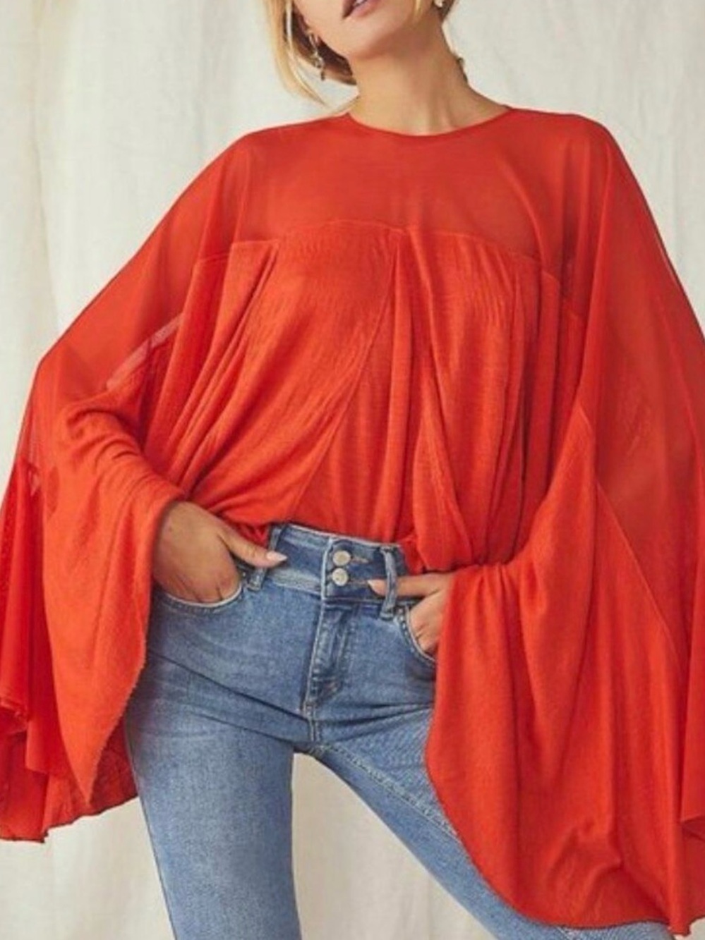 Free People On The Weekend Top in persimmon